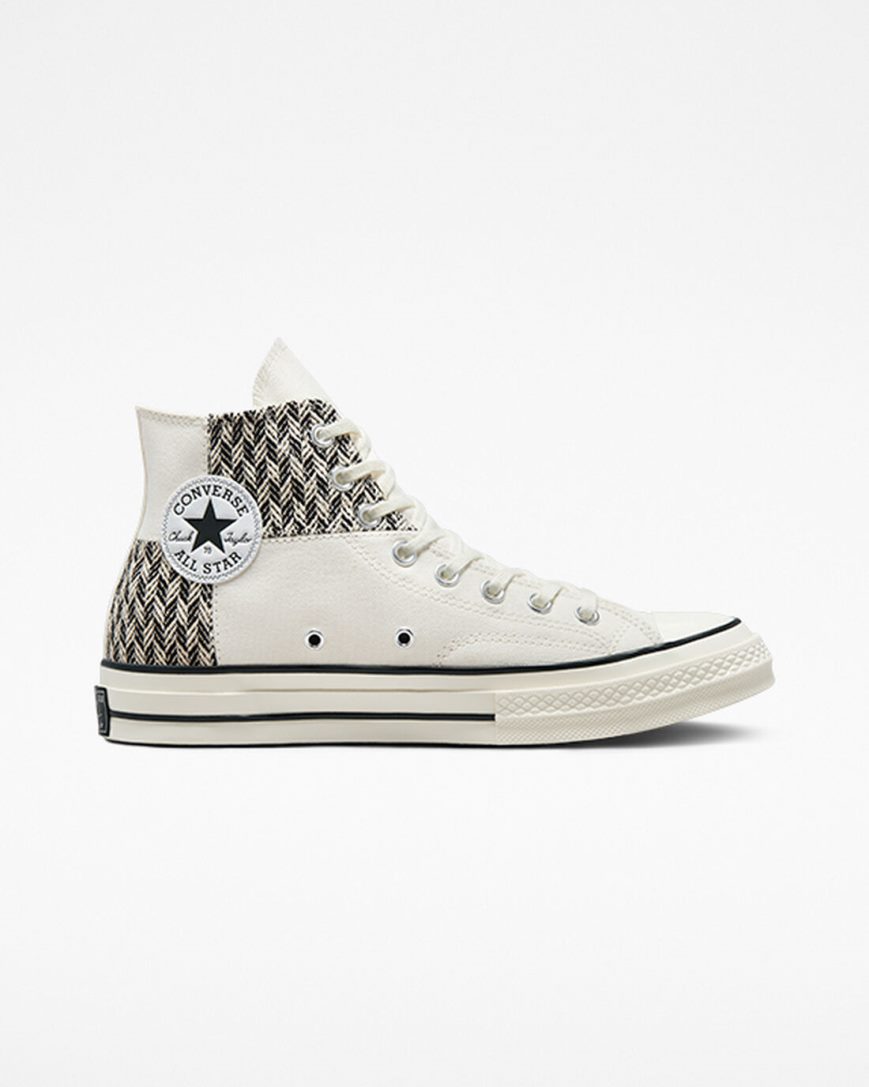 Pánské Boty Vysoké Converse Chuck 70 Patchwork Béžový Bílé Černé | CZ QVHX86